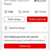 Vodafone Tarife Ücreti Fiyatları
