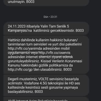 Vodafone Telefon Hat Taşıma