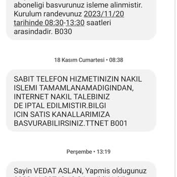 Türk Telekom Nakil İşlemim Yapılmıyor