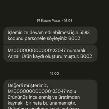 Espark AVM FLO Mağazası Kusurlu Ürün İçin Yardımcı Olmadı