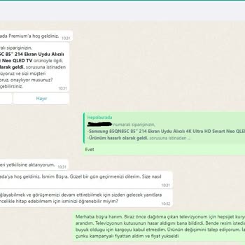 Hepsiburada'DA Satın Aldığım Televizyonu Göndermiyor