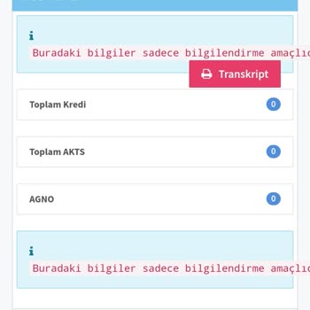İstanbul Üniversitesi Ders Kredim Gözükmüyor