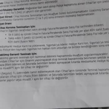 Media Markt Garanti Uzatma Sigortasını Kabul Etmiyorlar