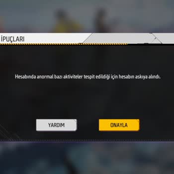 Garena Free Fire Ban Veya Askı