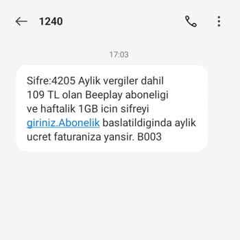 Beeplay Vodafone İstek Dışı Abonelik
