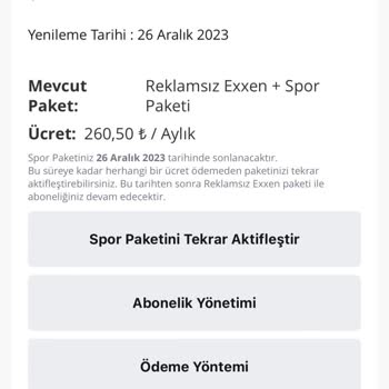 Exxen Üyelik Denemesinde Fazla Ödeme