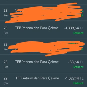 TEB Yatırım Adı Altından Haberim Olmadan Para Çekiliyor