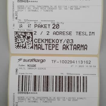 Sürat Kargo Ürün Desisi Yanlış Girilmiş
