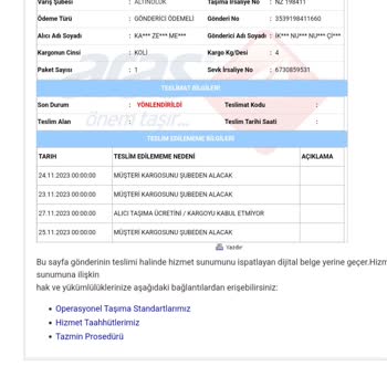 Aras Kargo Çalışanlarından Hakaret Ve Aşağılama