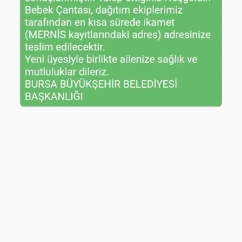 Bursa Büyükşehir Belediyesi Hoşgeldin Bebek Paketi Hakkında