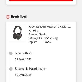 Ouno Service Vodafone Siparişimi Teslim Etmiyor.