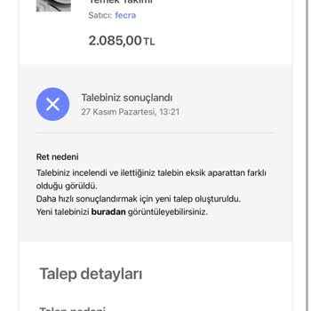 Fecra.com Hepsiburada Kırılan Parçalanan Yemek Takımını Temin Etmiyor