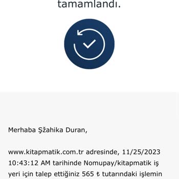 Nomupay Kitapmatik Yapılmayan Para İadesi