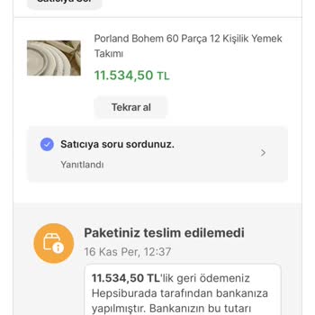 Hepsiburada - Tıklakapında' Dan Alınan Siparişin 3 Kere İade Olması!