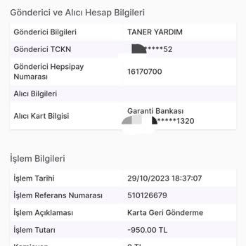 Hepsiburada 1900 TL Paramı 1 Aydır İade Etmiyor