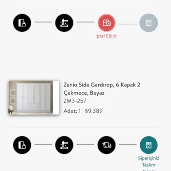 Vivense Ürün Teslimatı İptali