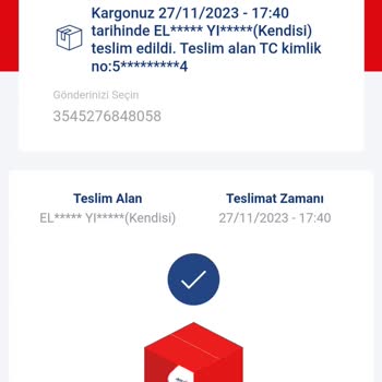 Aras Kargo Benim Adıma Gelmiş Gibi Görünen Kargom Başkasına Teslim Edilmiş