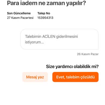 Hepsiburada Para İademi Yapmıyor...