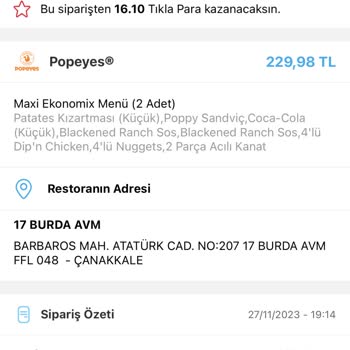 Tıkla Gelsin Görselin Menüyle Uyuşmazlığı.