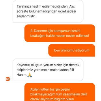Hepsiburada Habersiz Sipariş İptali
