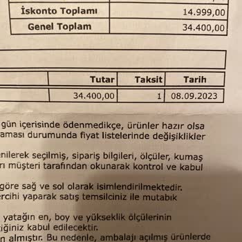 Ünye Enza Home İstediğim Renk Ve Söylenen Tarihte Siparişimi Getirmedi