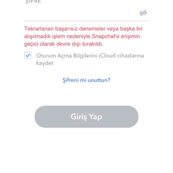 Snapchat Hesabıma Giriş Yapamıyorum