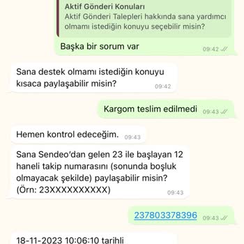 Sendeo Sipariş Teslim Edilmedi