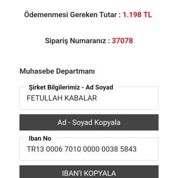 Sevgievim Aldığım Ürün Gönderilmedi. Para İadesi İstiyorum.