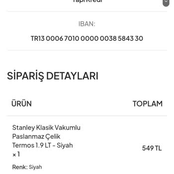 Sevgievim Aldığım Ürün Gönderilmedi. Para İadesi İstiyorum.