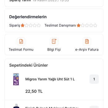 Taurus AVM Migros Sanal Market Eksik Ürün Gönderimi