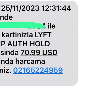 Lyft Kredi Kartımdan Bilgim, İznim Olmadan Dolar Çekilmiş...