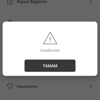 Karaca Home Uygulamasına Giriş Unauthorized Uyarısı Veriyor