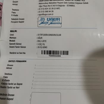 Uğur Soğutma Derin Dondurucunun Yoğun Karlaması Ve Nasıl Garanti
