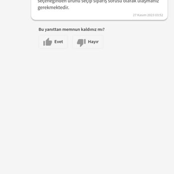 Trendyol Müşteri Memnuniyetsizliği. Ürünümü İade Değil Değişimini İstiyorum