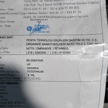 Tamir Servisinde Olan HP Bilgisayarımın Azami Süresinde Tamir Olmaması