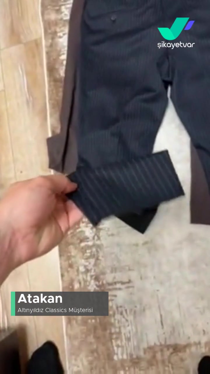 Altınyıldız Classics Altınyıldız Takım Elbisenin Pantolonu Hatalı Ya Da Önceden İşlem Görmüş videonun kapak resmi