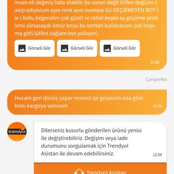Trendyol Kusurlu Ürün Değişim İçin Versin İade Aldım Üstüne Zam Yaptılar