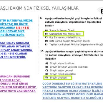 İstanbul Üniversitesi AUZEF Hatalı Soru ve Cevaplarla Yanıltıyor, Eğitim Materyali Hatalı Mı?