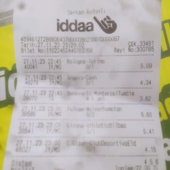 İddaa Kupon Kare Kodu Yarım. Çıkması