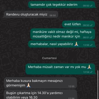 Esra Kahraman Beauty Müşteri Taleplerine Geri Dönüş Yapmama