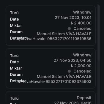 Casinoviva Sürekli Çekip Talebimi İptal Ediyorlar