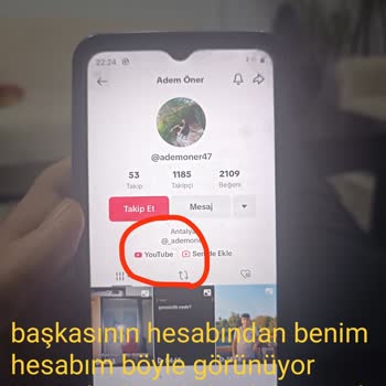 TikTok Hesapta Yabancı Youtube.com Kanalı Var
