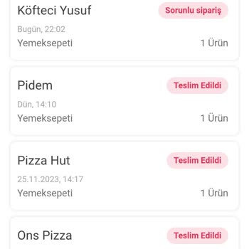 Yemeksepeti Para Çekilmesi ve Sipariş Onaylanmaması