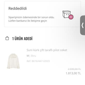 Stradivarius Satın Aldığım Ürünü Göndermeyip Fiyat Artışı Yapması