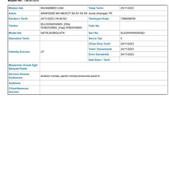 İade Kabul Etmiyor Samsung