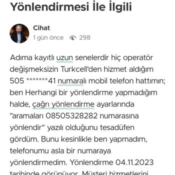 Turkcell Faturam Haksız Yansıtma Yapılmış.