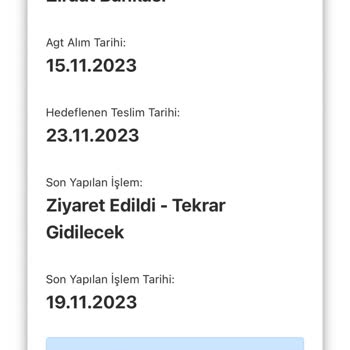 AGT Kurye (aynigunteslim.com) Teslim Edilmeyen Kart