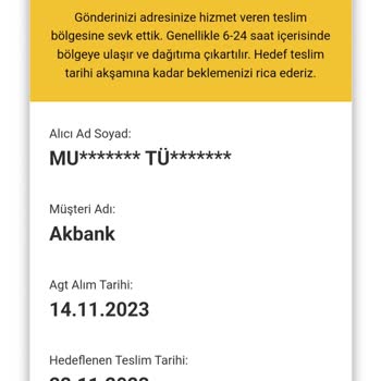 AGT Kurye 15km Lik Mesafeye 2 Haftadır Gönderimi Teslim Etmiyor!