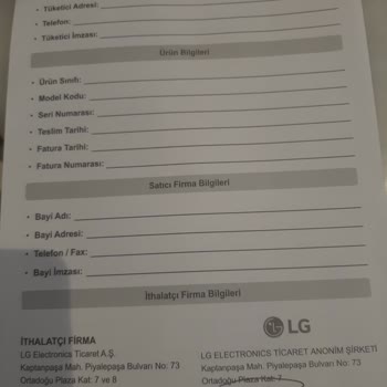 LG Çam. Mak Aşırı Sesli Çalışıyor