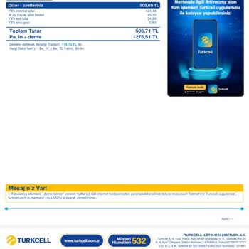 Turkcell İptal Numaraya Hala Fatura Geliyor